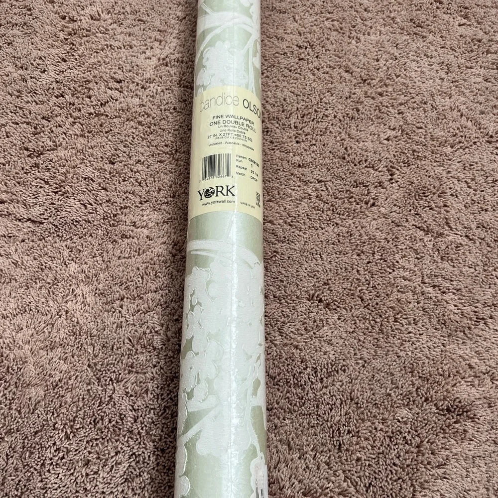 NEW Anthropologie Candice Olson York wallpaper green botanical textured CN2160